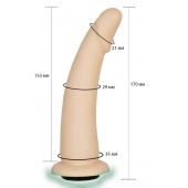 Телесная гладкая насадка-фаллоимитатор Harness - 17 см. - LOVETOY (А-Полимер) - купить с доставкой в Петропавловске-Камчатском