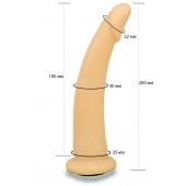 Телесная гладкая насадка-фаллоимитатор Harness - 20 см. - LOVETOY (А-Полимер) - купить с доставкой в Петропавловске-Камчатском