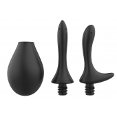 Черный анальный душ Nexus Anal Douche Set с 2 сменными насадками - Nexus Range - купить с доставкой в Петропавловске-Камчатском