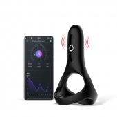Черное виброкольцо Magic Motion Rise с подхватом мошонки - Magic Motion - в Петропавловске-Камчатском купить с доставкой