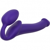 Фиолетовый безремневой страпон Silicone Bendable Strap-On - size S - Strap-on-me - купить с доставкой в Петропавловске-Камчатском
