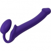 Фиолетовый безремневой страпон Silicone Bendable Strap-On - size M - Strap-on-me - купить с доставкой в Петропавловске-Камчатском