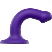 Фиолетовый фаллоимитатор-насадка Strap-On-Me Dildo Dual Density size S - 17 см. - Strap-on-me - купить с доставкой в Петропавловске-Камчатском
