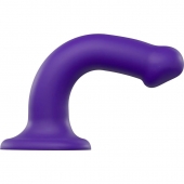 Фиолетовый фаллоимитатор-насадка Strap-On-Me Dildo Dual Density size M - 18 см. - Strap-on-me - купить с доставкой в Петропавловске-Камчатском