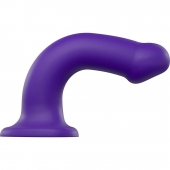 Фиолетовый фаллоимитатор-насадка Strap-On-Me Dildo Dual Density size L - 19 см. - Strap-on-me - купить с доставкой в Петропавловске-Камчатском
