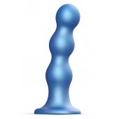 Голубая насадка Strap-On-Me Dildo Plug Balls size L - Strap-on-me - купить с доставкой в Петропавловске-Камчатском