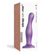 Фиолетовая насадка Strap-On-Me Dildo Plug Curvy size L - Strap-on-me - купить с доставкой в Петропавловске-Камчатском