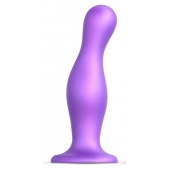 Фиолетовая насадка Strap-On-Me Dildo Plug Curvy size L - Strap-on-me - купить с доставкой в Петропавловске-Камчатском
