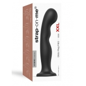Черная насадка Strap-On-Me Dildo Plug P G size XXL - Strap-on-me - купить с доставкой в Петропавловске-Камчатском