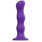 Фиолетовая насадка Strap-On-Me Dildo Geisha Balls size M - Strap-on-me - купить с доставкой в Петропавловске-Камчатском