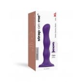 Фиолетовая насадка Strap-On-Me Dildo Geisha Balls size XL - Strap-on-me - купить с доставкой в Петропавловске-Камчатском