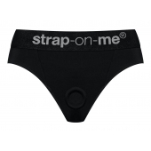 Черные трусики для насадок Heroine Lingerie Harness - size L - Strap-on-me - купить с доставкой в Петропавловске-Камчатском
