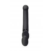 Черный безремневой вибрострапон Silicone Bendable Strap-On - size XL - Strap-on-me - купить с доставкой в Петропавловске-Камчатском
