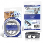 Кольцо на пенис SNAP COCK RING из искусственной кожи на клепках - BlueLine - в Петропавловске-Камчатском купить с доставкой