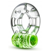 Зеленое эрекционное виброкольцо Arouser Vibrating C-Ring - Blush Novelties - в Петропавловске-Камчатском купить с доставкой