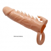 Телесная удлиняющая насадка Penis Sleeve Emmitt - 17 см. - Baile - в Петропавловске-Камчатском купить с доставкой