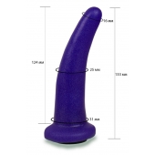 Фиолетовая гладкая изогнутая насадка-плаг - 13,3 см. - LOVETOY (А-Полимер) - купить с доставкой в Петропавловске-Камчатском
