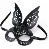 Черная ажурная маска  Зайка  с ушками - Crazy Handmade - купить с доставкой в Петропавловске-Камчатском