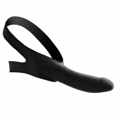 Черный кляп-страпон Masters Mini Face Fuck Strap-On - 14 см. - XR Brands - купить с доставкой в Петропавловске-Камчатском