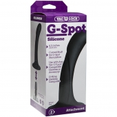 Черная изогнутая насадка Vac-U-Lock G-Spot - 16,5 см. - Doc Johnson - купить с доставкой в Петропавловске-Камчатском