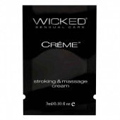 Крем для массажа и мастурбации Wicked Stroking and Massage Creme - 3 мл. - Wicked - купить с доставкой в Петропавловске-Камчатском
