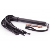 Черная кожаная плеть  Индиго  - 50 см. - Crazy Handmade - купить с доставкой в Петропавловске-Камчатском