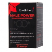 Капсулы для мужчин Erotichard male power с пантогематогеном - 20 капсул (0,370 гр.) - Erotic Hard - купить с доставкой в Петропавловске-Камчатском
