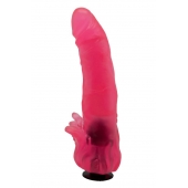 Розовая насадка для страпона с клиторальными лепестками - 18,5 см. - LOVETOY (А-Полимер) - купить с доставкой в Петропавловске-Камчатском