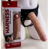 Насадка-фаллос в комплекте с трусиками Harness - 21,6 см. - LOVETOY (А-Полимер) - купить с доставкой в Петропавловске-Камчатском