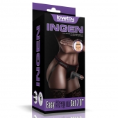 Женский темнокожий страпон Easy Strapon Set 7 Inch - 18 см. - Lovetoy - купить с доставкой в Петропавловске-Камчатском