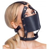 Черный намордник с кляпом-шаром Head Harness With A Gag - Orion - купить с доставкой в Петропавловске-Камчатском