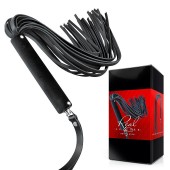 Черная кожаная плеть-флоггер - 84 см. - Notabu - купить с доставкой в Петропавловске-Камчатском