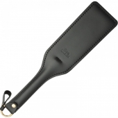 Черная кожаная шлепалка SitaBlack - 30 см. - Sitabella - купить с доставкой в Петропавловске-Камчатском