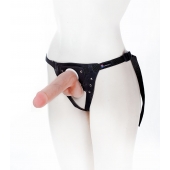 Страпон с поясом Harness - 19 см. - LOVETOY (А-Полимер) - купить с доставкой в Петропавловске-Камчатском