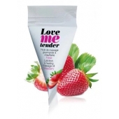 Съедобное согревающее массажное масло Love Me Tender Strawberry с ароматом клубники - 10 мл. - Love to Love - купить с доставкой в Петропавловске-Камчатском