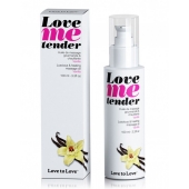Съедобное согревающее массажное масло Love Me Tender Vanilla с ароматом ванили - 100 мл. - Love to Love - купить с доставкой в Петропавловске-Камчатском