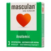 Презервативы анатомической формы Masculan Anatomic - 3 шт. - Masculan - купить с доставкой в Петропавловске-Камчатском