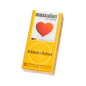 Презервативы с колечками и пупырышками Masculan Ribbed+Dotted - 10 шт. - Masculan - купить с доставкой в Петропавловске-Камчатском