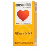 Презервативы с колечками и пупырышками Masculan Ribbed+Dotted - 10 шт. - Masculan - купить с доставкой в Петропавловске-Камчатском