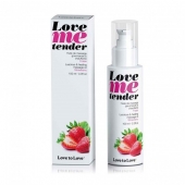 Съедобное согревающее массажное масло Love Me Tender Strawberry с ароматом клубники - 100 мл. - Love to Love - купить с доставкой в Петропавловске-Камчатском