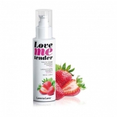 Съедобное согревающее массажное масло Love Me Tender Strawberry с ароматом клубники - 100 мл. - Love to Love - купить с доставкой в Петропавловске-Камчатском