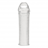 Текстурированная насадка на пенис Clear Textured Penis Enhancing Sleeve Extension - 16,5 см. - BlueLine - в Петропавловске-Камчатском купить с доставкой