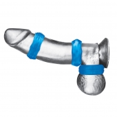 Комплект из трех голубых колец для эрекции 3-Pack Nuts   Bolts Stretch Cock Ring Set - BlueLine - в Петропавловске-Камчатском купить с доставкой