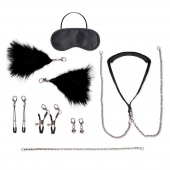 Большой эротический набор из 12 предметов Interchangeable Collar   Nipple Clips Set - Lux Fetish - купить с доставкой в Петропавловске-Камчатском