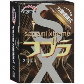 Суженные к основанию презервативы Sagami Xtreme COBRA - 3 шт. - Sagami - купить с доставкой в Петропавловске-Камчатском