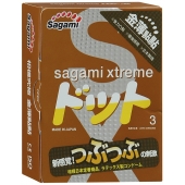 Презервативы Sagami Xtreme FEEL UP с точечной текстурой и линиями прилегания - 3 шт. - Sagami - купить с доставкой в Петропавловске-Камчатском