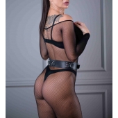 Черный кожаный пояс Sex Game - БДСМ Арсенал - купить с доставкой в Петропавловске-Камчатском