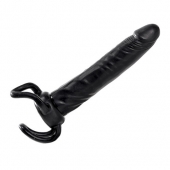 Чёрная насадка-фаллос для двойного проникновения INFLATABLE DILDO SLIM DONG  - 13,5 см. - Toyz4lovers - в Петропавловске-Камчатском купить с доставкой