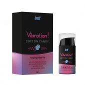Жидкий вибратор Vibration Cotton Candy с ароматом сахарной ваты - 15 мл. - INTT - купить с доставкой в Петропавловске-Камчатском