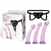 Тренировочный набор с тремя насадками Pegging Training Set - Lux Fetish - купить с доставкой в Петропавловске-Камчатском